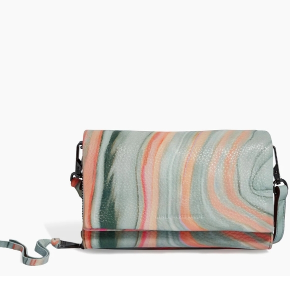 Aimee Kestenberg Bali Leather Travel Wallet Crossbody In Sahara - Picture 3 of 9